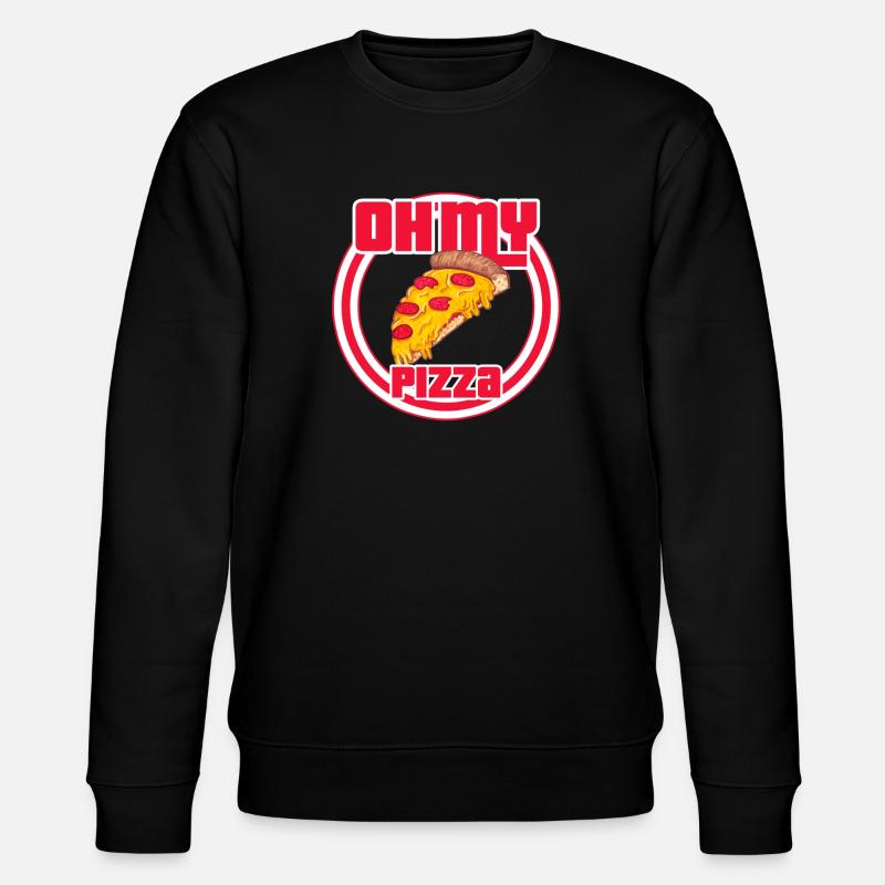 Oh meine Pizza - Stanley/Stella Unisex Bio-Sweatshirt CHANGER  - Schwarz