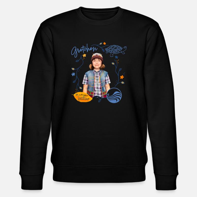"Ein Mädchen Namens Willow" Gretchen & Schildkröte - Stanley/Stella Unisex Bio-Sweatshirt CHANGER  - Schwarz