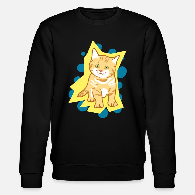 Doux chat triste bébé - Sweat bio CHANGER Stanley/Stella Unisexe - noir