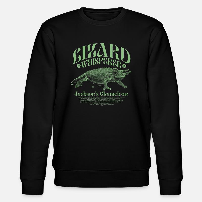 Jackson's Chamäleon Echsenflüsterer - Stanley/Stella Unisex Bio-Sweatshirt CHANGER  - Schwarz