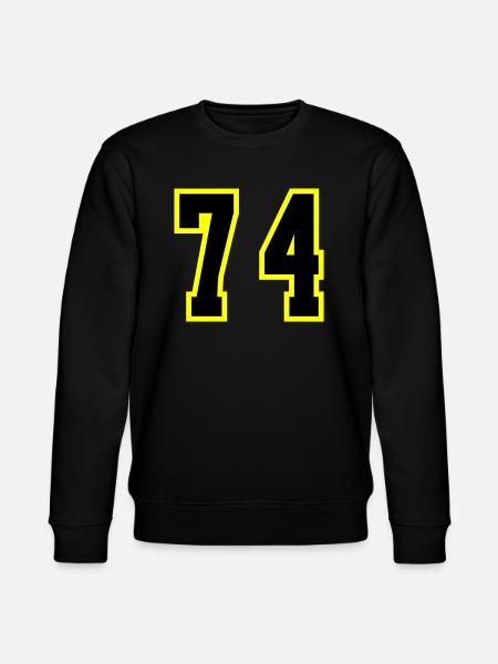 74 Number Jersey - Stanley/Stella CHANGER Unisex Organic Sweatshirt - black
