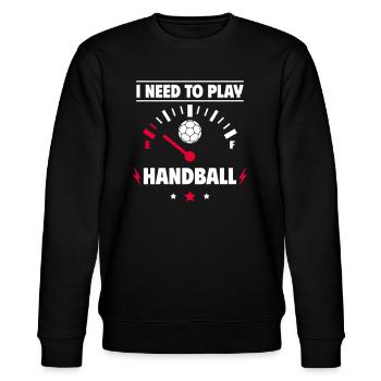Je dois jouer au handball - Sweat bio CHANGER Stanley/Stella Unisexe - noir - Devant - Nik (191cm) & Marisol (170cm)