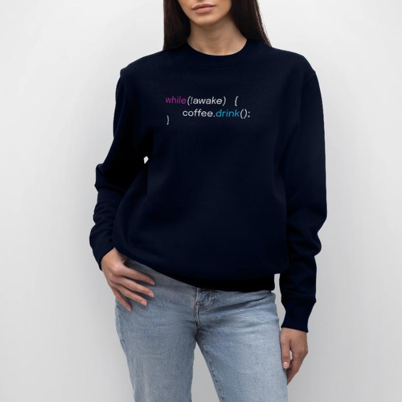 Funny Coffee and Coding Programmer Design Stanley/Stella CHANGER Unisex Organic Sweatshirt