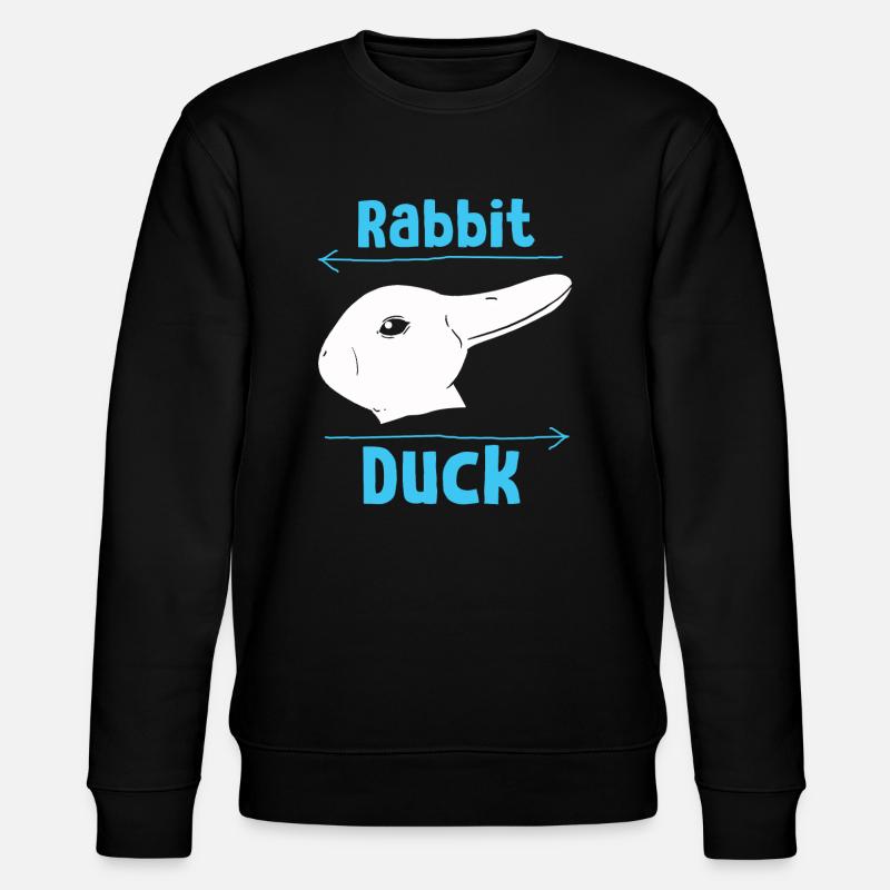 Wittgensteins Rabbit Duck Illusion - Stanley/Stella CHANGER Unisex Organic Sweatshirt - black