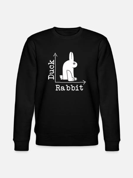 Wittgensteins Rabbit Duck Illusion - Stanley/Stella CHANGER Unisex Organic Sweatshirt - black