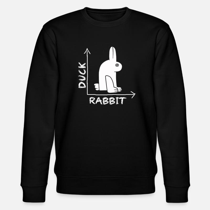 Wittgensteins Hasen-Enten-Illusion - Stanley/Stella Unisex Bio-Sweatshirt CHANGER  - Schwarz