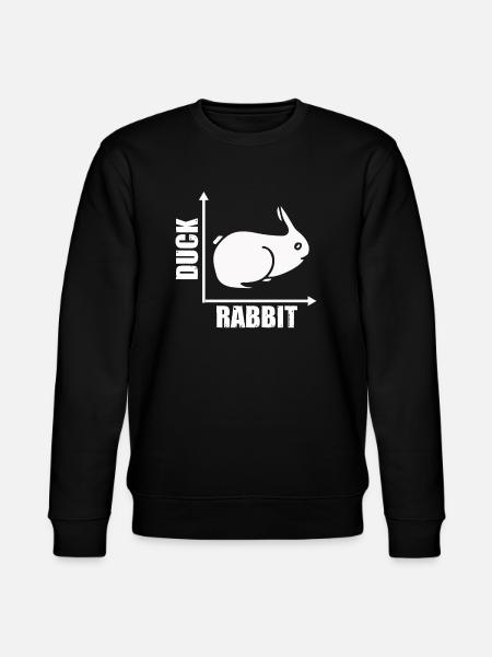 Wittgensteins Rabbit Duck Illusion - Stanley/Stella CHANGER Unisex Organic Sweatshirt - black
