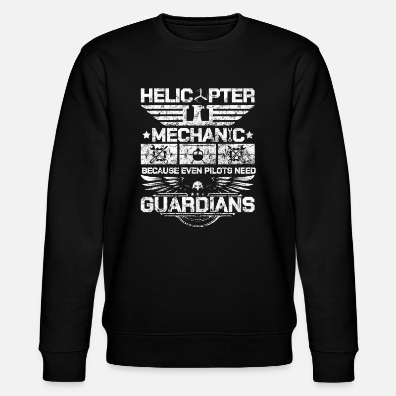 Helicopter Mechanic Guardian Pride - Stanley/Stella CHANGER Unisex Organic Sweatshirt - black