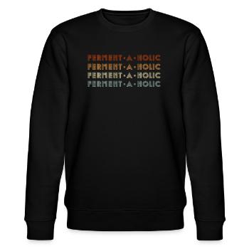 Fermentaholic Kombucha Liebhaber - Stanley/Stella Unisex Bio-Sweatshirt CHANGER  - Schwarz - Vorne - Nik (191cm) & Marisol (170cm)