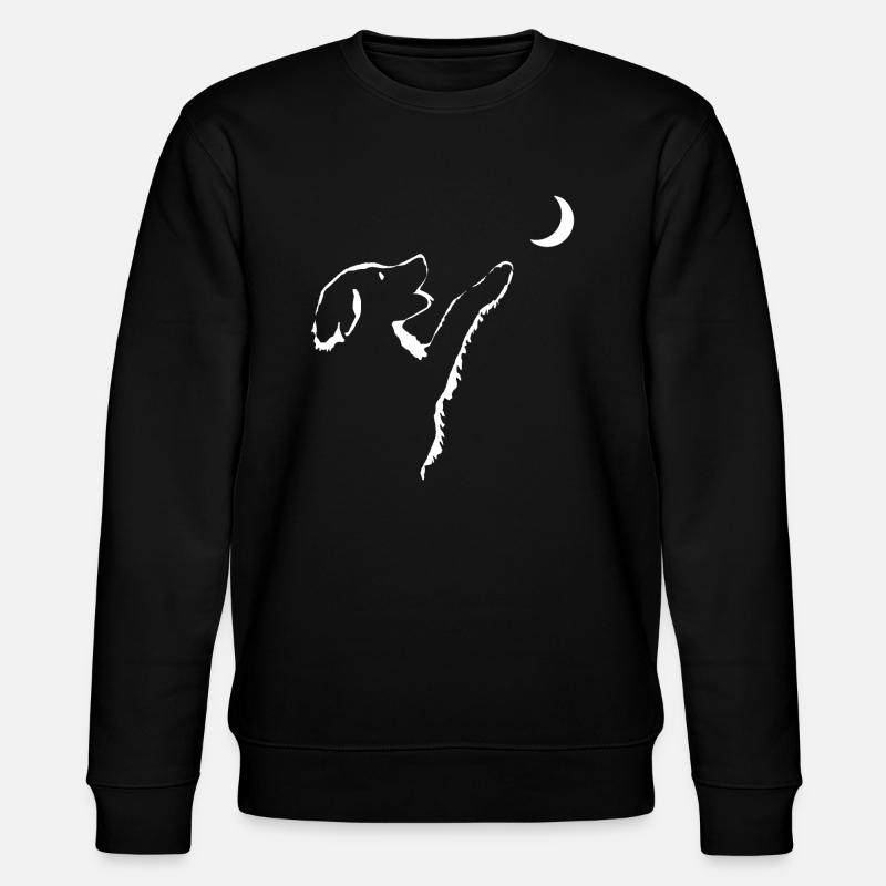 Chien regarde la lune - Sweat bio CHANGER Stanley/Stella Unisexe - noir