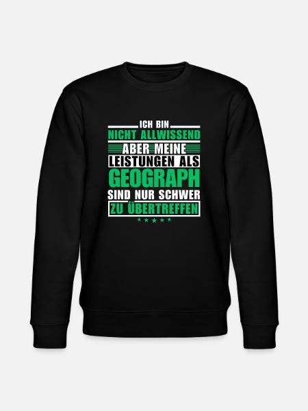 Unübertroffene Leistung als Geograph - Stanley/Stella Unisex Bio-Sweatshirt CHANGER - Schwarz