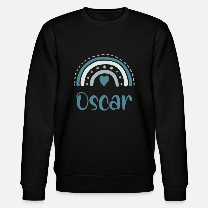 Oscar-Name Regenbogen - Stanley/Stella Unisex Bio-Sweatshirt CHANGER  - Schwarz