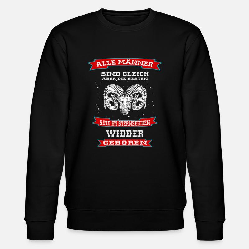 Sternzeichen Widder Design - Stanley/Stella Unisex Bio-Sweatshirt CHANGER - Schwarz