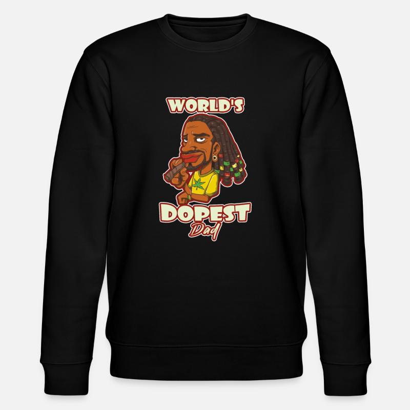 World's Dopest Dad - Stanley/Stella CHANGER Unisex Organic Sweatshirt - black