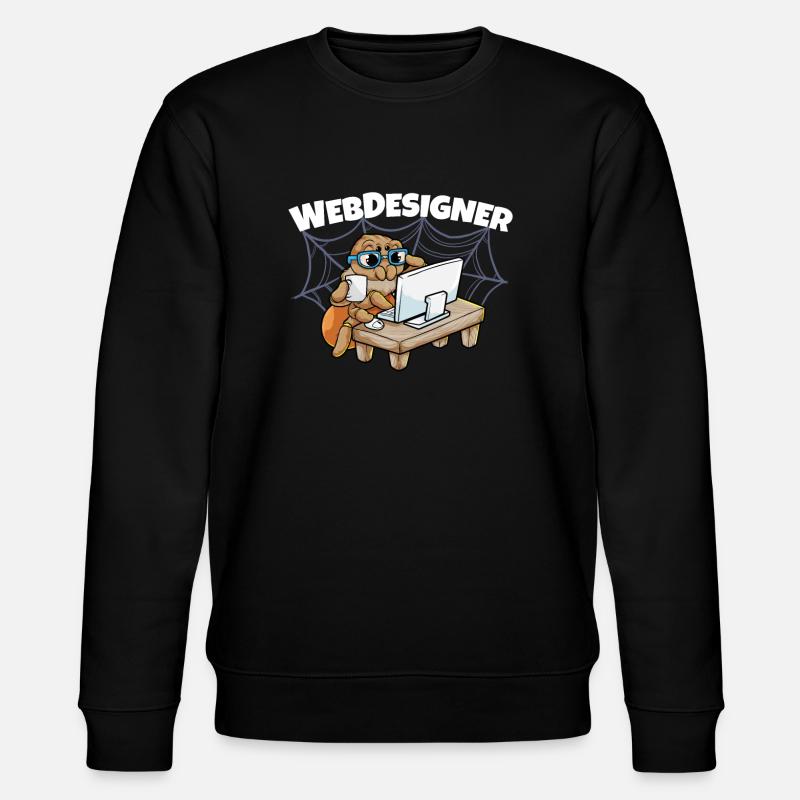 Webdesign Spider Programming Programmer IT - Stanley/Stella CHANGER Unisex Organic Sweatshirt - black