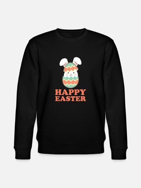 Happy Easter Painting Easter Eggs - Stanley/Stella CHANGER Unisex Organic Sweatshirt - black