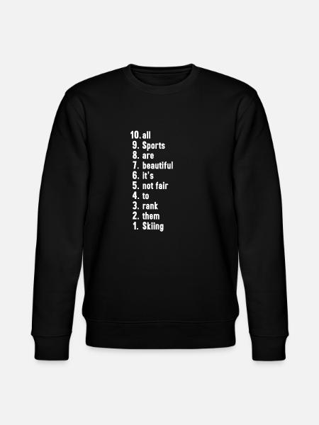 Sjove sportsord Skigave - Stanley/Stella økologisk unisex-sweatshirt CHANGER - sort