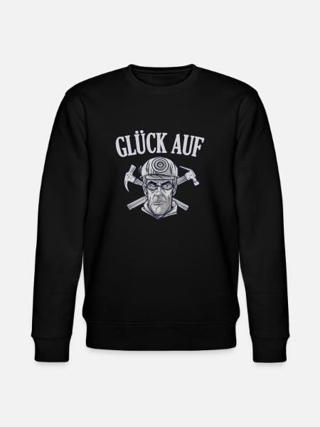 Kohlbergbau Bergarbeiter Glück Auf Geschenkidee - Stanley/Stella CHANGER Unisex Organic Sweatshirt - black