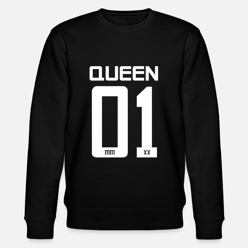 King - Queen Geschenk Geschenkidee - Stanley/Stella Unisex Bio-Sweatshirt CHANGER - Schwarz