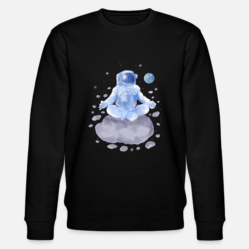 Yoga Astronaut - Stanley/Stella Unisex Bio-Sweatshirt CHANGER  - Schwarz
