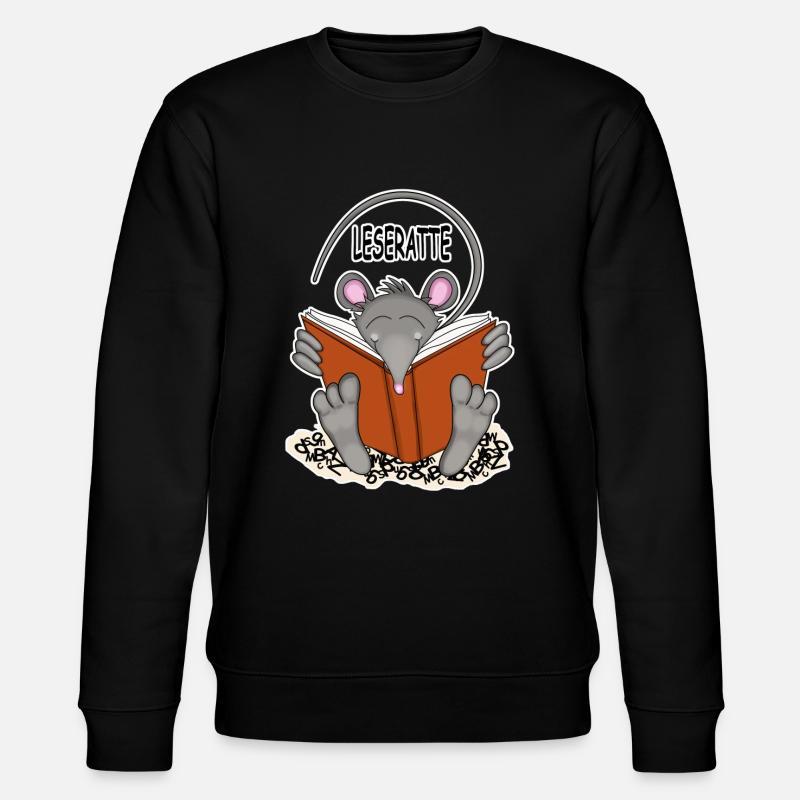 Leseratte - Stanley/Stella Unisex Bio-Sweatshirt CHANGER  - Schwarz