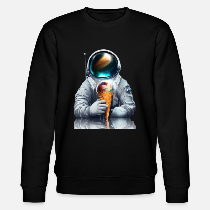 Waffel Eis Astronaut - Stanley/Stella Unisex Bio-Sweatshirt CHANGER - Schwarz