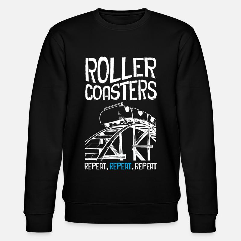 Roller Coaster Repeat - Stanley/Stella CHANGER Unisex Organic Sweatshirt - black