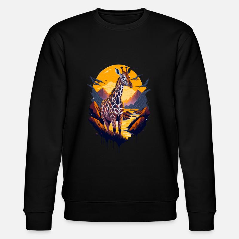 Belle girafe abstraite - Sweat bio CHANGER Stanley/Stella Unisexe - noir