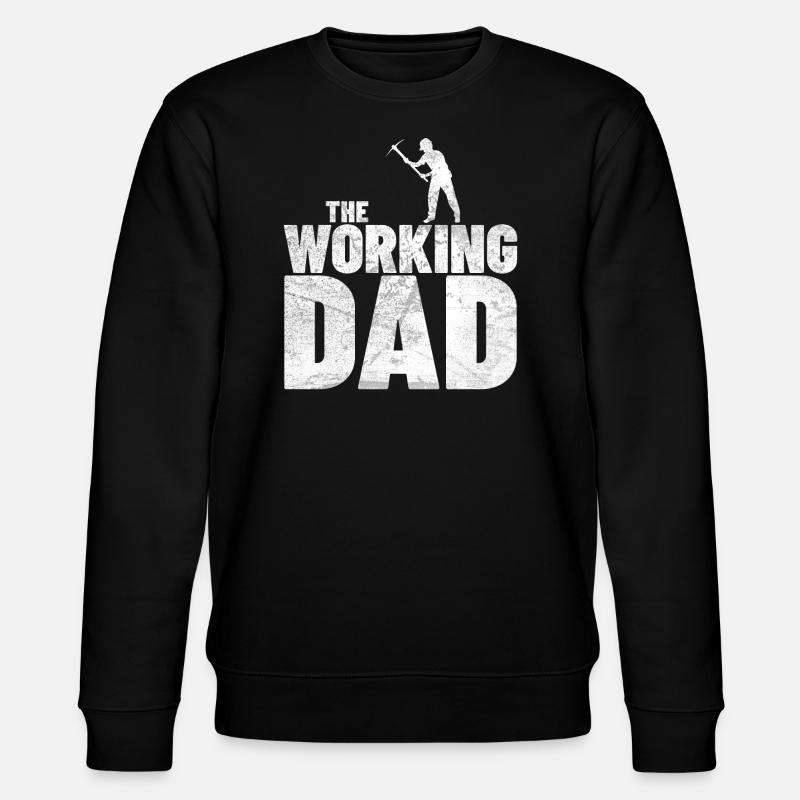 THE WORKING DAD - Stanley/Stella CHANGER Unisex Organic Sweatshirt - black