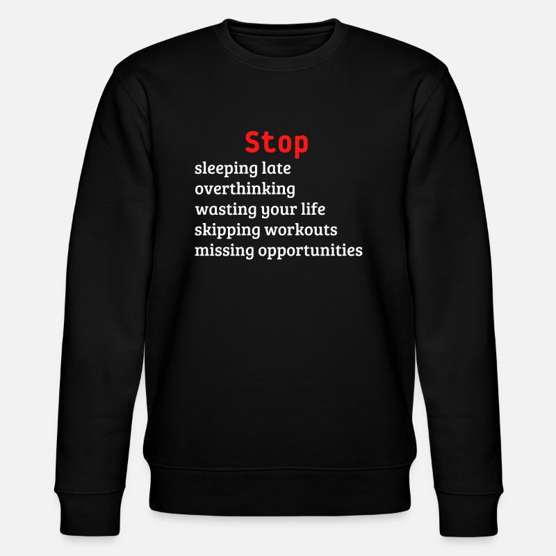 Stop - Stanley/Stella CHANGER Unisex Organic Sweatshirt - black