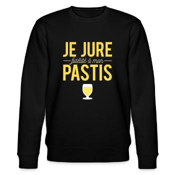 Je Jure Fidélité A Mon Pastis Alcool Jaune Humour - Sweat bio CHANGER Stanley/Stella Unisexe - noir - Devant - Nik (191cm) & Marisol (170cm)
