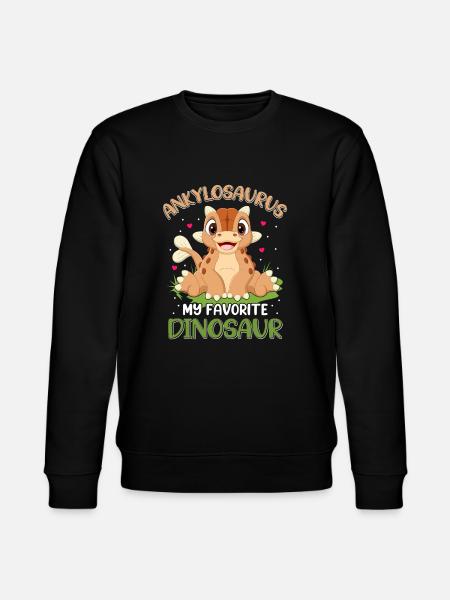 Ankylosaurus Dinosaur Gift Kids - Stanley/Stella CHANGER Unisex Organic Sweatshirt - black