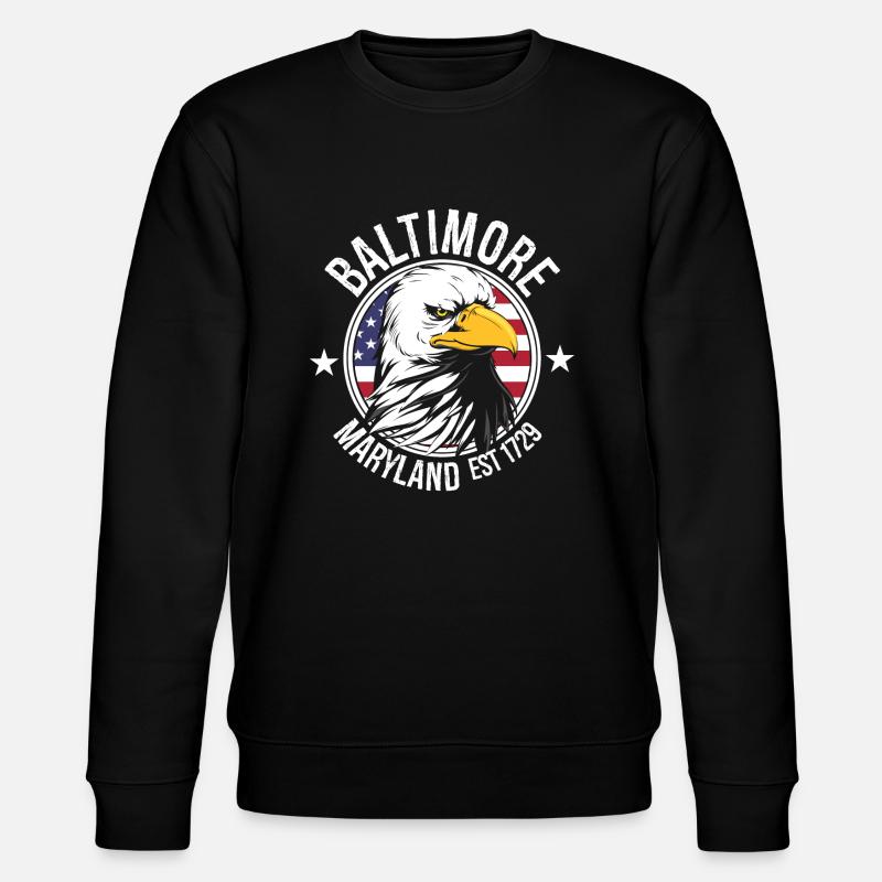 Baltimore - Stanley/Stella CHANGER Unisex Organic Sweatshirt - black