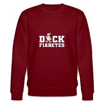 Funny Diabetics Duck Type 2 Awareness Month Gift - Stanley/Stella CHANGER Unisex Organic Sweatshirt - burgundy - Front - Nik (191cm) & Marisol (170cm)