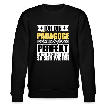 Perfekter Pädagoge - Stanley/Stella Unisex Bio-Sweatshirt CHANGER  - Schwarz - Vorne - Nik (191cm) & Marisol (170cm)