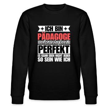 Perfekter Pädagoge - Stanley/Stella Unisex Bio-Sweatshirt CHANGER  - Schwarz - Vorne - Nik (191cm) & Marisol (170cm)