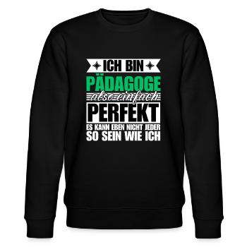 Perfekter Pädagoge - Stanley/Stella Unisex Bio-Sweatshirt CHANGER  - Schwarz - Vorne - Nik (191cm) & Marisol (170cm)