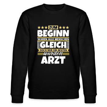 Zum Beginn gleich die besten wurden Arzt - Stanley/Stella Unisex Bio-Sweatshirt CHANGER  - Schwarz - Vorne - Nik (191cm) & Marisol (170cm)