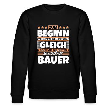 Zum Beginn gleich die besten wurden Bauer - Stanley/Stella Unisex Bio-Sweatshirt CHANGER  - Schwarz - Vorne - Nik (191cm) & Marisol (170cm)