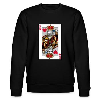 T-shirt Coeur Roi du Blackjack, Argent de Poker - Sweat bio CHANGER Stanley/Stella Unisexe - noir - Devant - Nik (191cm) & Marisol (170cm)