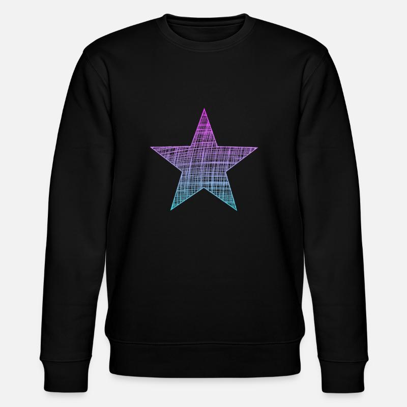 stern, star - Stanley/Stella Unisex Bio-Sweatshirt CHANGER  - Schwarz