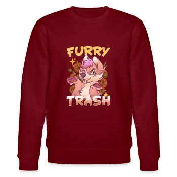 Furry Trash I Furries Convention I Anime Cosplay - Stanley/Stella Unisex Bio-Sweatshirt CHANGER  - Burgunderrot - Vorne - Nik (191cm) & Marisol (170cm)