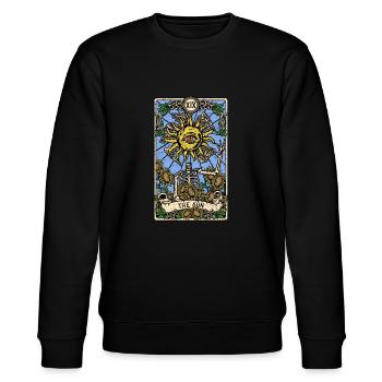The Sun I Goth Tarot Card I Fortune Teller - Stanley/Stella Unisex Bio-Sweatshirt CHANGER  - Schwarz - Vorne - Nik (191cm) & Marisol (170cm)