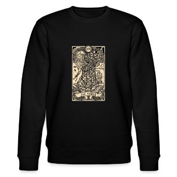 The Tower I Goth Tarot Card I Fortune Teller - Stanley/Stella Unisex Bio-Sweatshirt CHANGER  - Schwarz - Vorne - Nik (191cm) & Marisol (170cm)