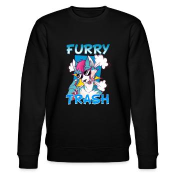 Furry Trash I Furries Convention I Anime Cosplay - Stanley/Stella Unisex Bio-Sweatshirt CHANGER  - Schwarz - Vorne - Nik (191cm) & Marisol (170cm)
