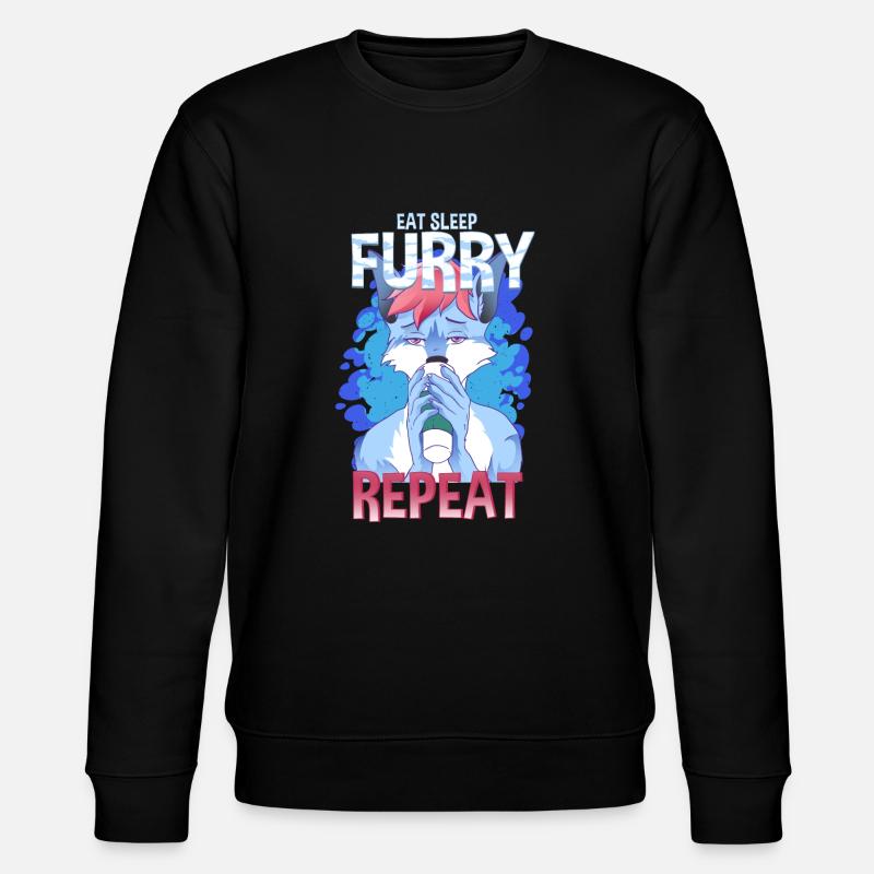 Manger Dormir Furry Répéter I Furries Fandom Cosplay - Sweat bio CHANGER Stanley/Stella Unisexe - noir