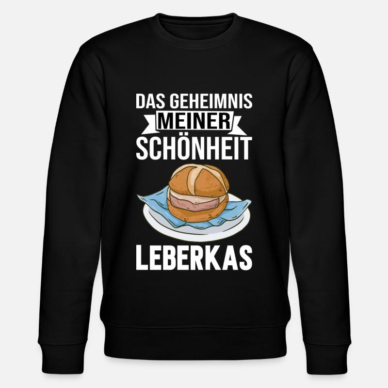 Leberkas Leberkäse Bayern Fleischkäse - Stanley/Stella Unisex Bio-Sweatshirt CHANGER  - Schwarz
