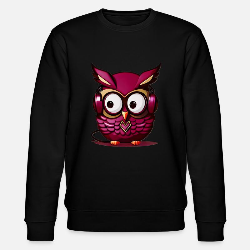 Casque Owl Dark Purple - Sweat bio CHANGER Stanley/Stella Unisexe - noir