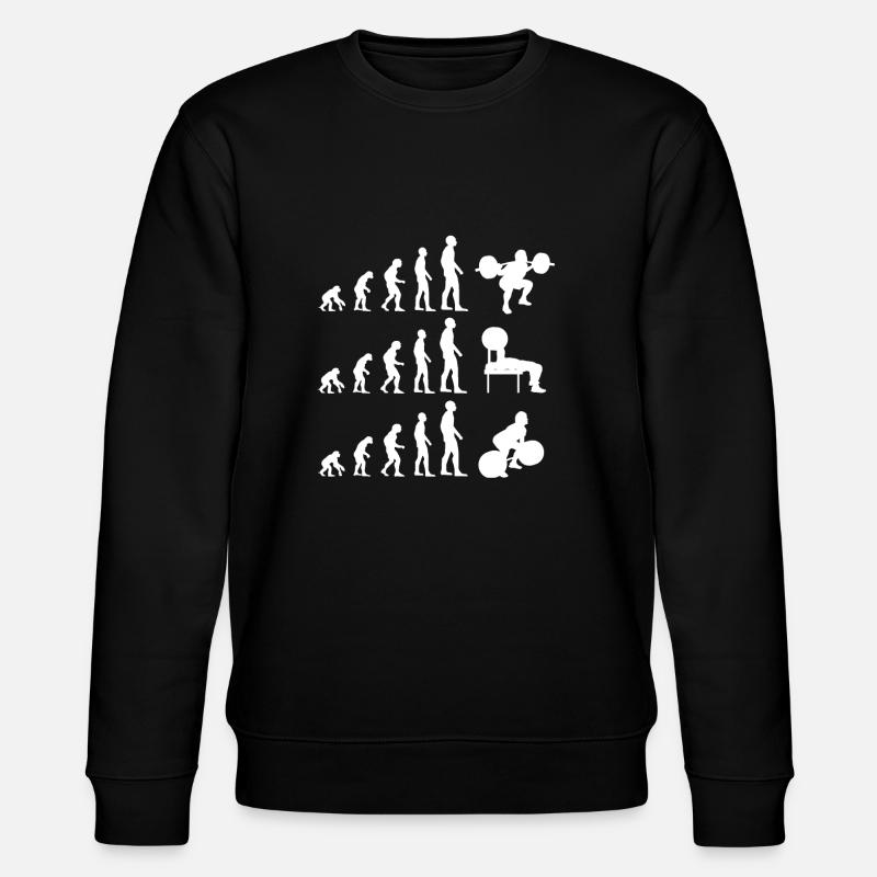 Powerlifting Evolution Powerlifter - Stanley/Stella CHANGER Unisex Organic Sweatshirt - black