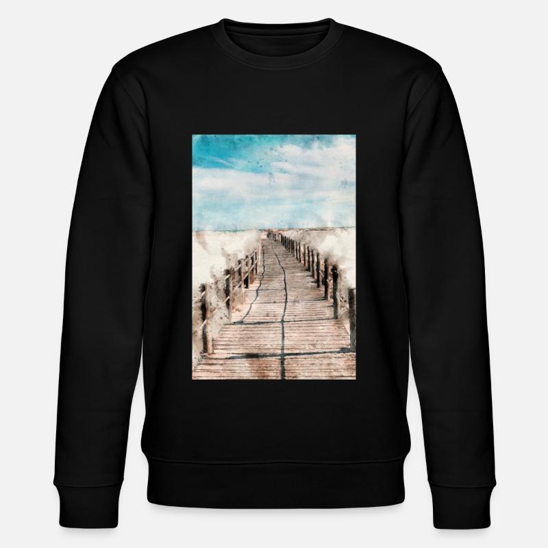 Affiche plage - Sweat bio CHANGER Stanley/Stella Unisexe - noir